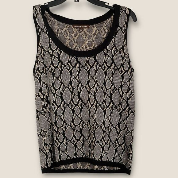 Snake print knitted blouse size Medium, NWOT - Picture 2 of 6